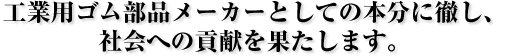 自主独立から生まれる柔軟な経営が、ゴムの可能性を大きくひろげ続けています。